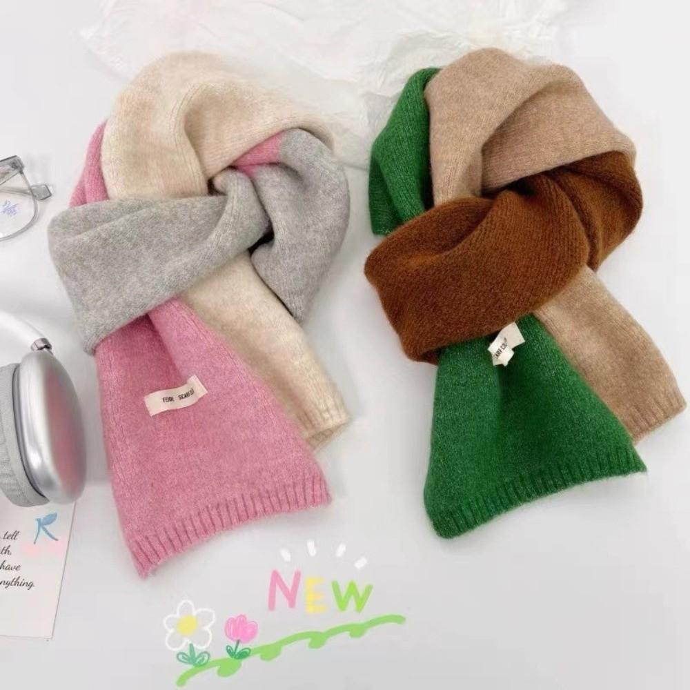Wraps Patchwork Color Scarf Neckwarmer Winter Neck Scarf Fashion Cashmere Shawl Students