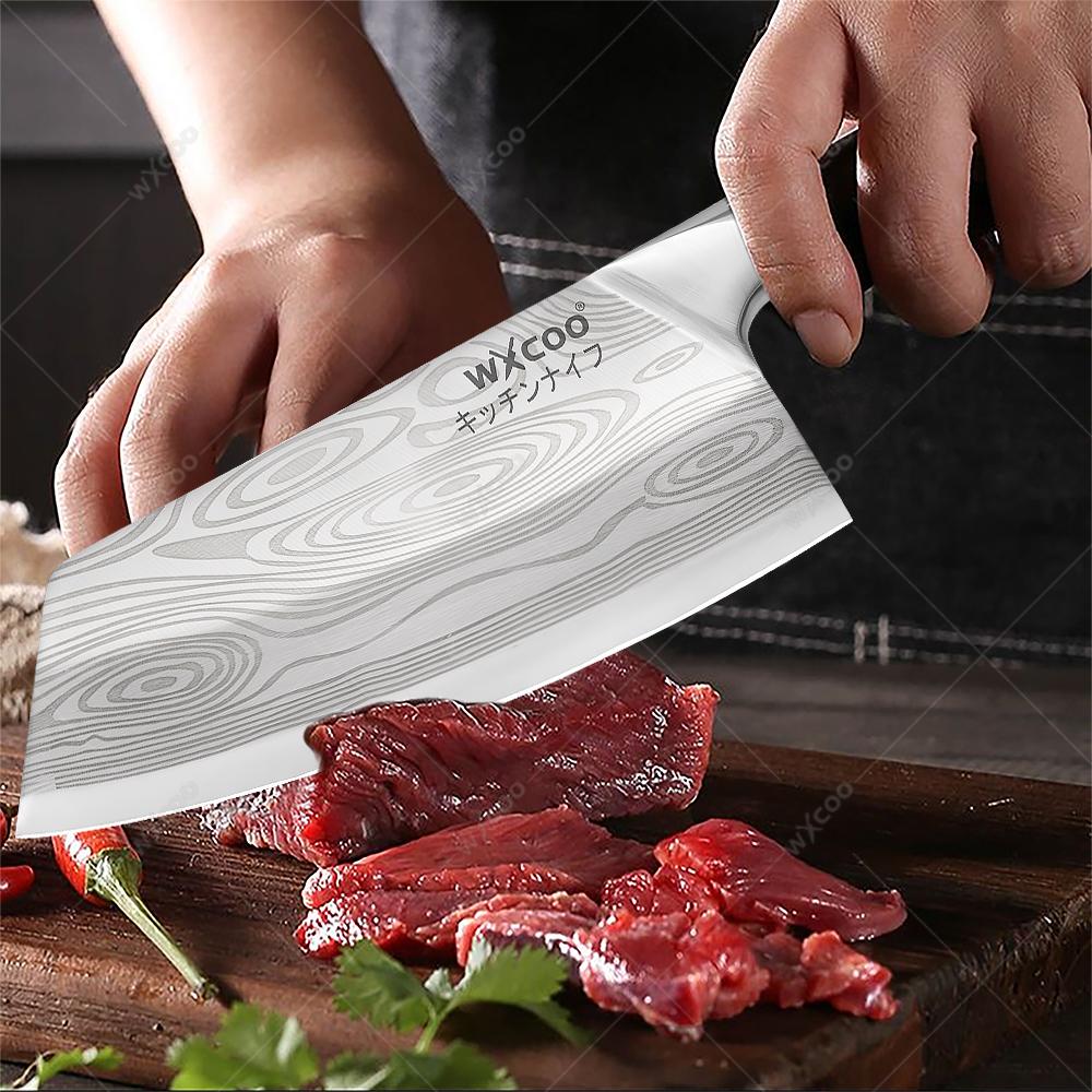 WXCOO Hand Forged Boning Knife Set High Carbon Clad Steel Meat Fish Fruit Cleaver Knife Professional Butcher Kitchen Chef Knives