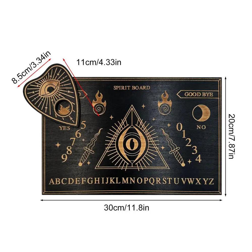 Ouija Spirit Board Wood Message Boards Decision Maker Planchette with Numbers Pendulum Board for Witch Supplies Witch Altar