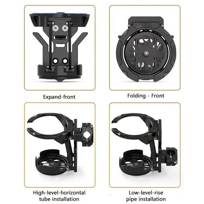 Motorcycle Electric Vehicle Folding Cup Holder With Sturdy Build And Anti Slip Design Perfect For Daily Riding Road Trips