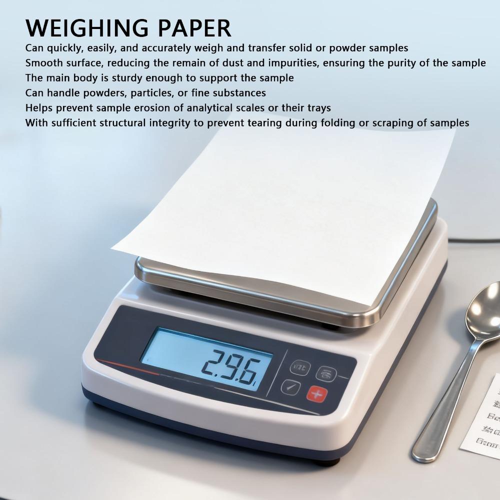 500 Pcs,60x60,75×75,120×120,150×150,200×200mm Square Shape Weighing Paper Solid Weighing