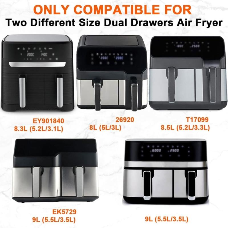Silicone Air Fryers Liner with Heat Resistant Mitts Reusable Air Fryers Accessories Air Fryers Liner with Baking Rack