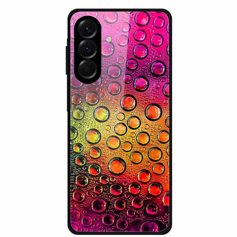 Tempered Glass Phone Case For Samsung Galaxy S24 FE Case Hard PC Back Cover Shell for Galaxy S24FE S 24 FE 5G Hard Covers Flower