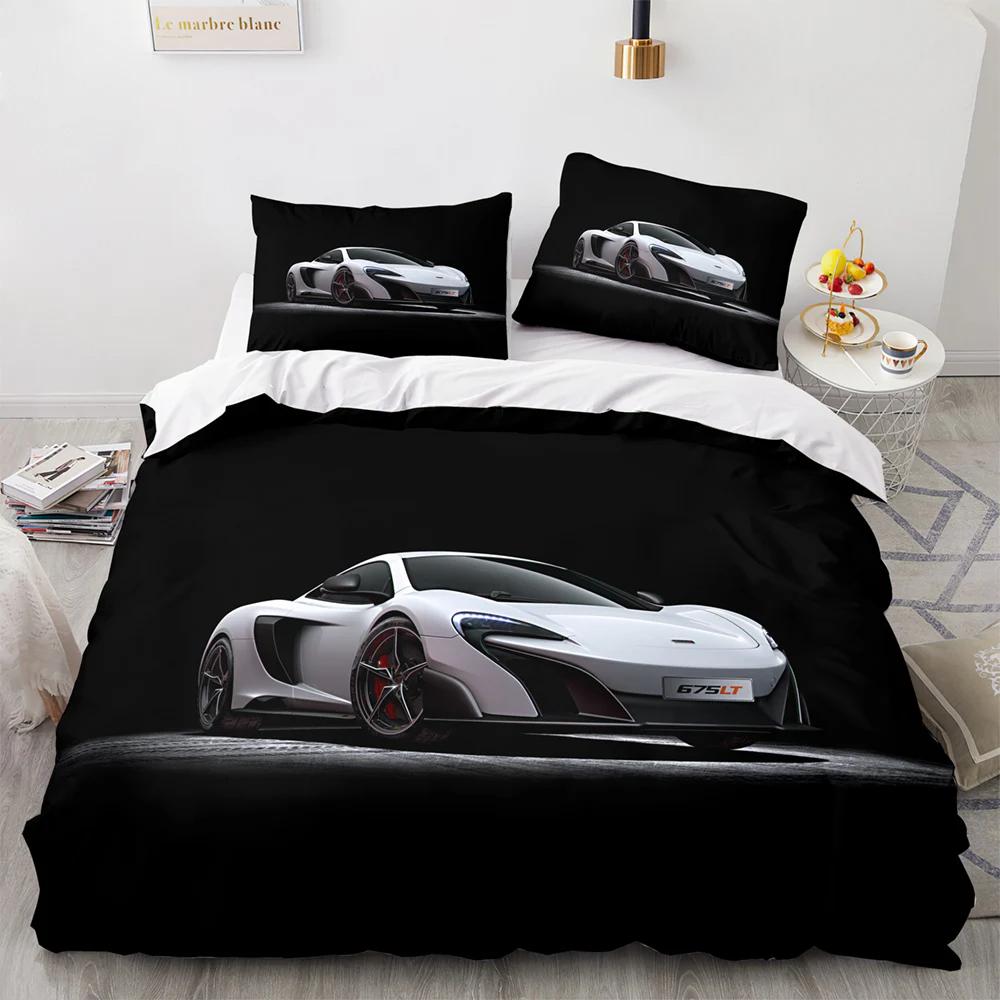 Sportbilsracing Sängklädesset Enkel Twin Full Queen King Size SUV Lastbil Sängset Aldult Barn Sovrum Påslakanset Män Pojke Gåva