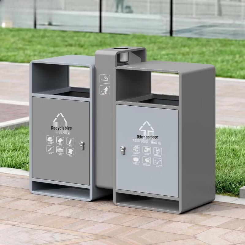 Outdoor Stainless Steel Trash Can