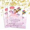 Darling Souvenir Purple Birthday Invitation Card Printable Elegant Fill or Write In Blank Party Invites 28 Pcs 5 x 7