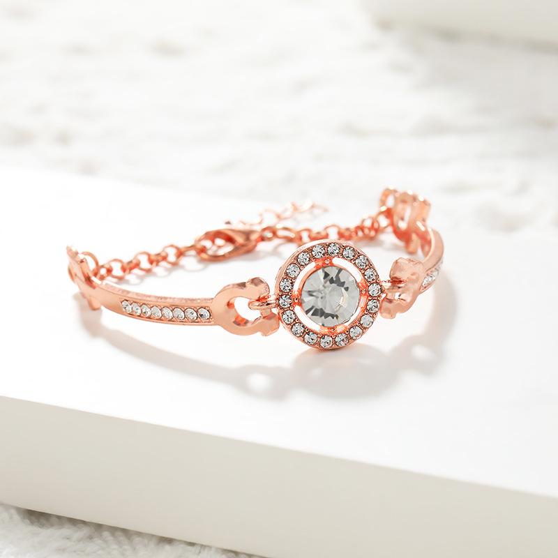 fashion temperament round Haoshi women's bracelet temperament versatile holy light bracelet flash diamond bracelet full of diamonds advanced sense