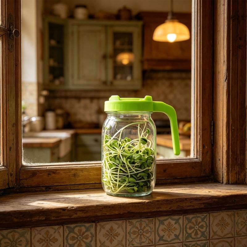 Plastic Wide Mouth Mason Jar Lids Set Of 4 Color Tight Container Covers For Sprouting Cores And Food Preservation