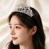 White Diamond Pearl Crown Hair Comb for Brides & Children
