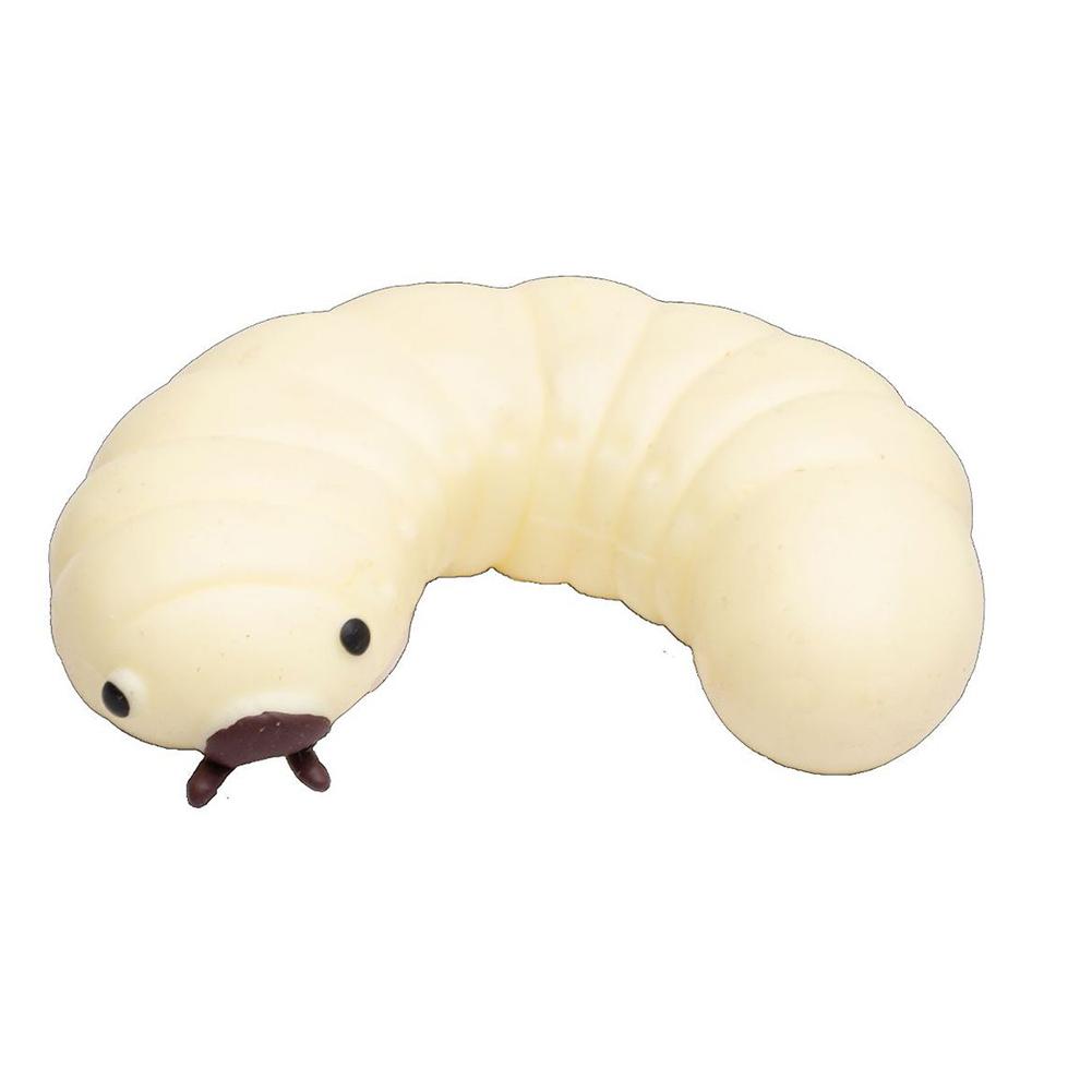 Cute Soybean Worm Toy Pinching Fun Slow Rise Toy Stretchy D0L5