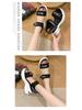 2025 Summer Women's Lightweight Velcro Wedge Sandals – Comfortable Thick-Soled, Flat Bottom Casual Beach Footwear for Students