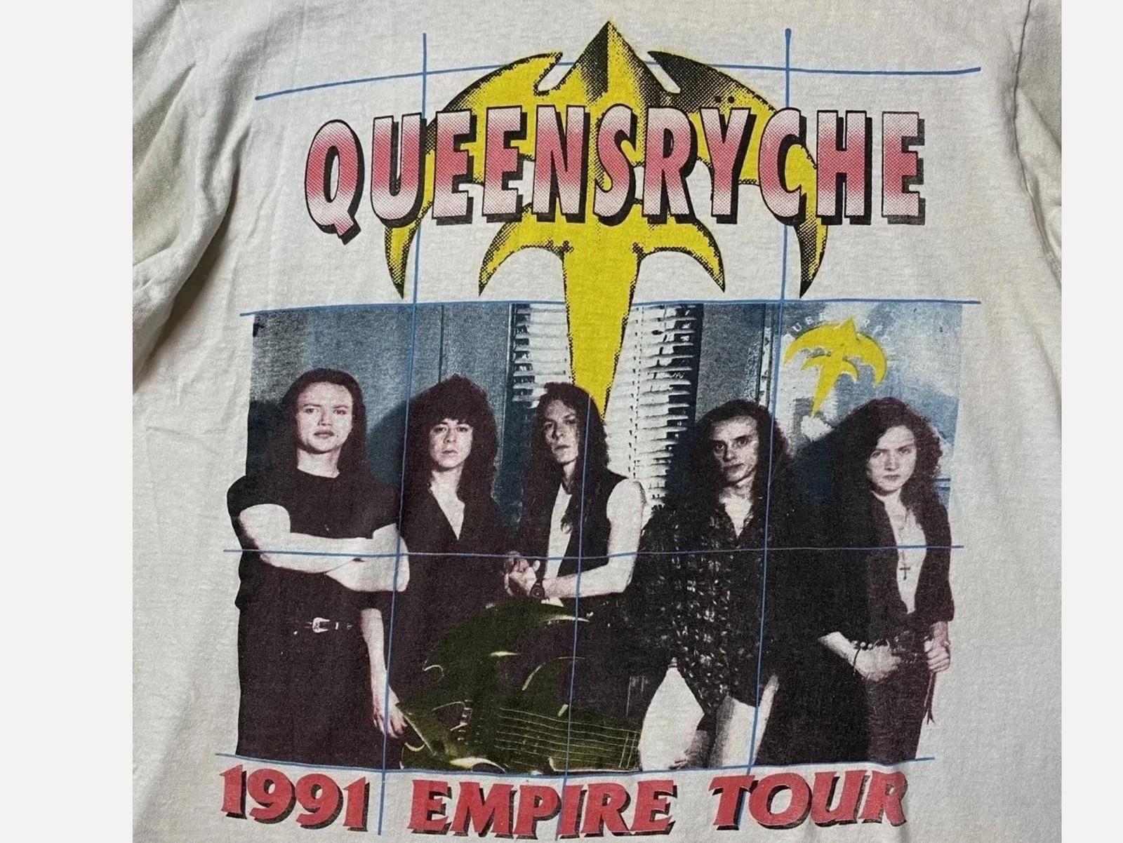 Queensryche Band 1991 Tour Cotton White T Shirt Men Women S-5XL Unisex T-Shirt XL