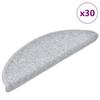 VidaXL Stair Treads 30 Pieces 56 X 17 X 3 Cm Light Grey Semicircular 3365736