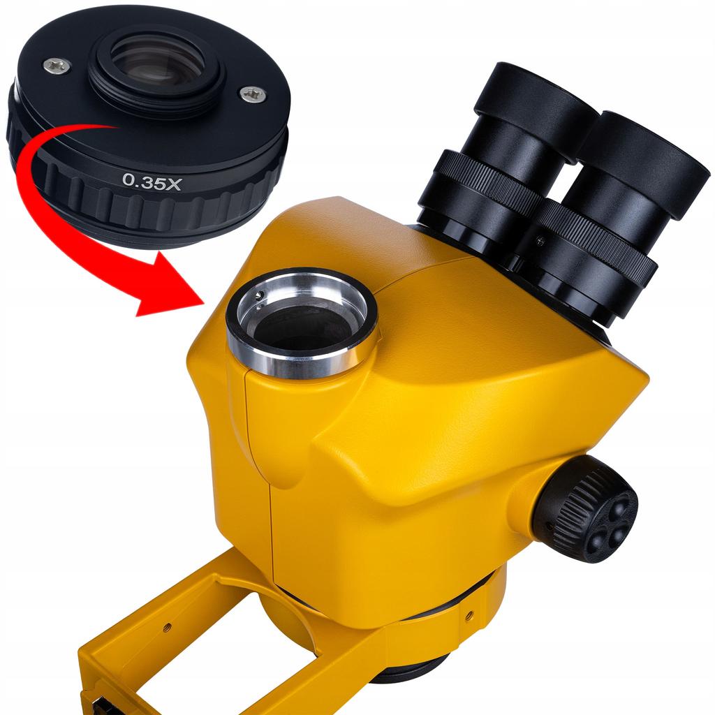 Rosfix Mikroskop Trinokularowy 7–50x Z Kamerą USB 5MP – Optyka Greenough | Odległość Robocza 102 Mm | Zestaw Z Oświetlaczem LED 56x