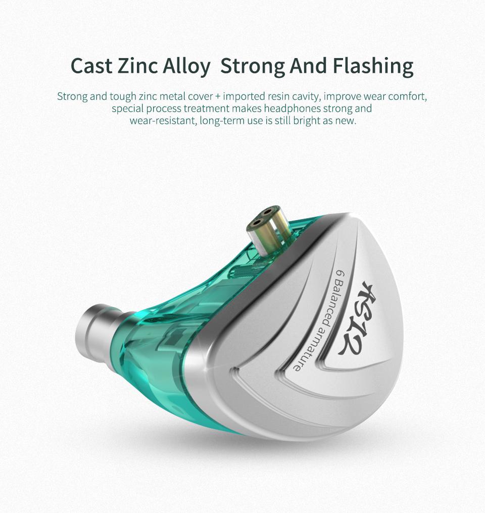 Compre KZ AS12 Earphones 12BA Balanced Armature Drives HIFI Bass In Ear  Monitor Headset Noise Cancelling Earbuds Zinc Alloy Headphones barato —  frete grátis, avaliações reais com fotos — Joom