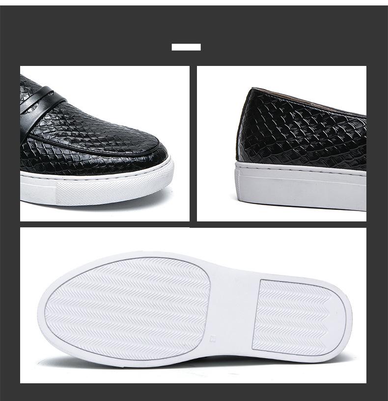 Men's British Style Skate Shoes: Large Size Leather Loafers Slip-On Casual Driving Shoes