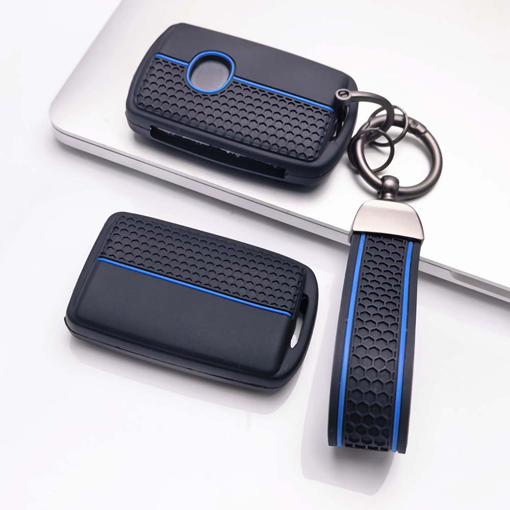 Key Fob Cover for Mazda Cx3 Cx5 Cx7 Cx9 Mx5 Miata with Keychain Anti-Scratch Guard Shockproof Protection Soft Grip Texture Responsive Button Touch