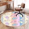 Care Bears Pattern Round Rug, Indoor/Outdoor Mat, for Picnic, Gameroom, Bedroom, Office, Living Room, Home Decor Carpet, Birthday Gift