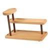 Desk Shelf Organizer 3 Tier Minimalist Small Potted Plant Stand Wooden Pedestal Display Rack