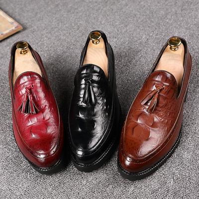 Mocasini pentru bărbați Pantofi de rochie roșii Slip on Confort Casual Elegant Formal Piele Bal Blazer Dans Disco Pantofi Mărime Mare