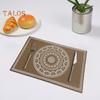 Vintage Letter Placemat Waterproof Heat-Resistant Non-slip Heat Insulation Dishwasher Safe Rectangle Dining Table Protection Decoration Pad