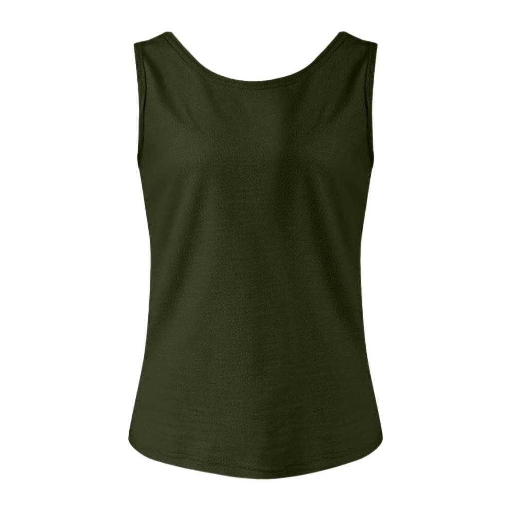 Women Sleeveless Deep V Backless Fitted Stretch Tank Top Solid Basic Slim Fit Vest Casual Summer Fashion Shirt