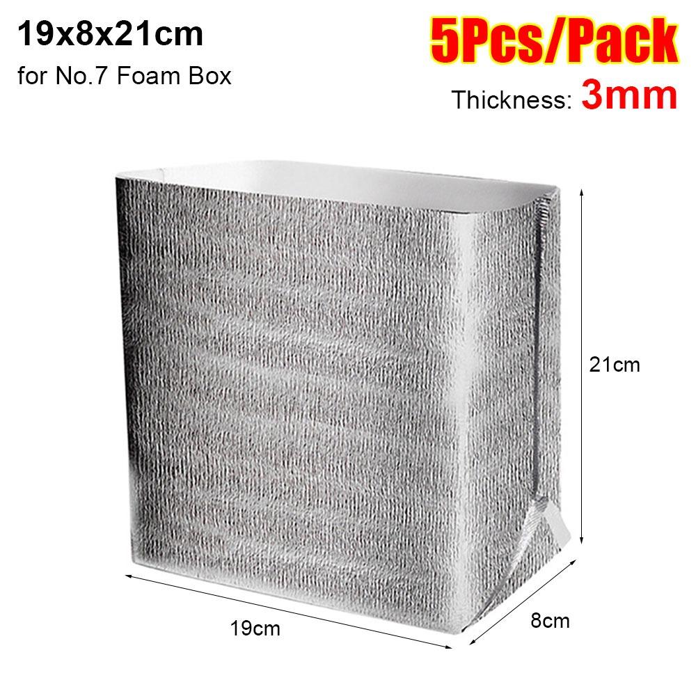 

5Pcs Folding Ice Cold Warm Aluminum Foil Bag Food Thermal Delivery Carrier Insulation Bag 3mm Packing Cooler Bag Drink Storage