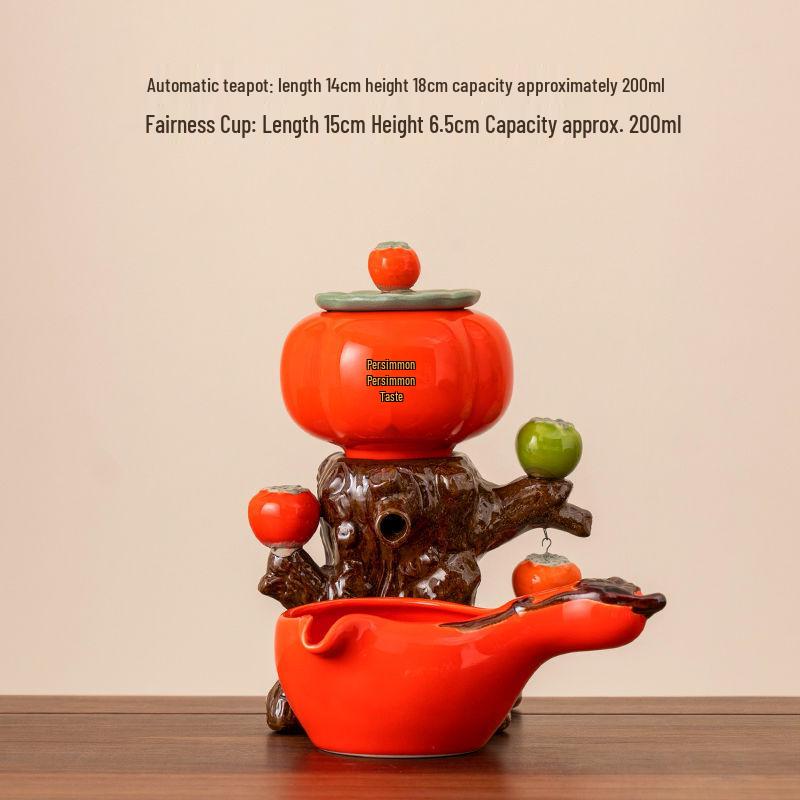 

Автоматический керамический чайный сервиз Persimmon Ruyi - стиль Кунг-фу для дома или в подарок