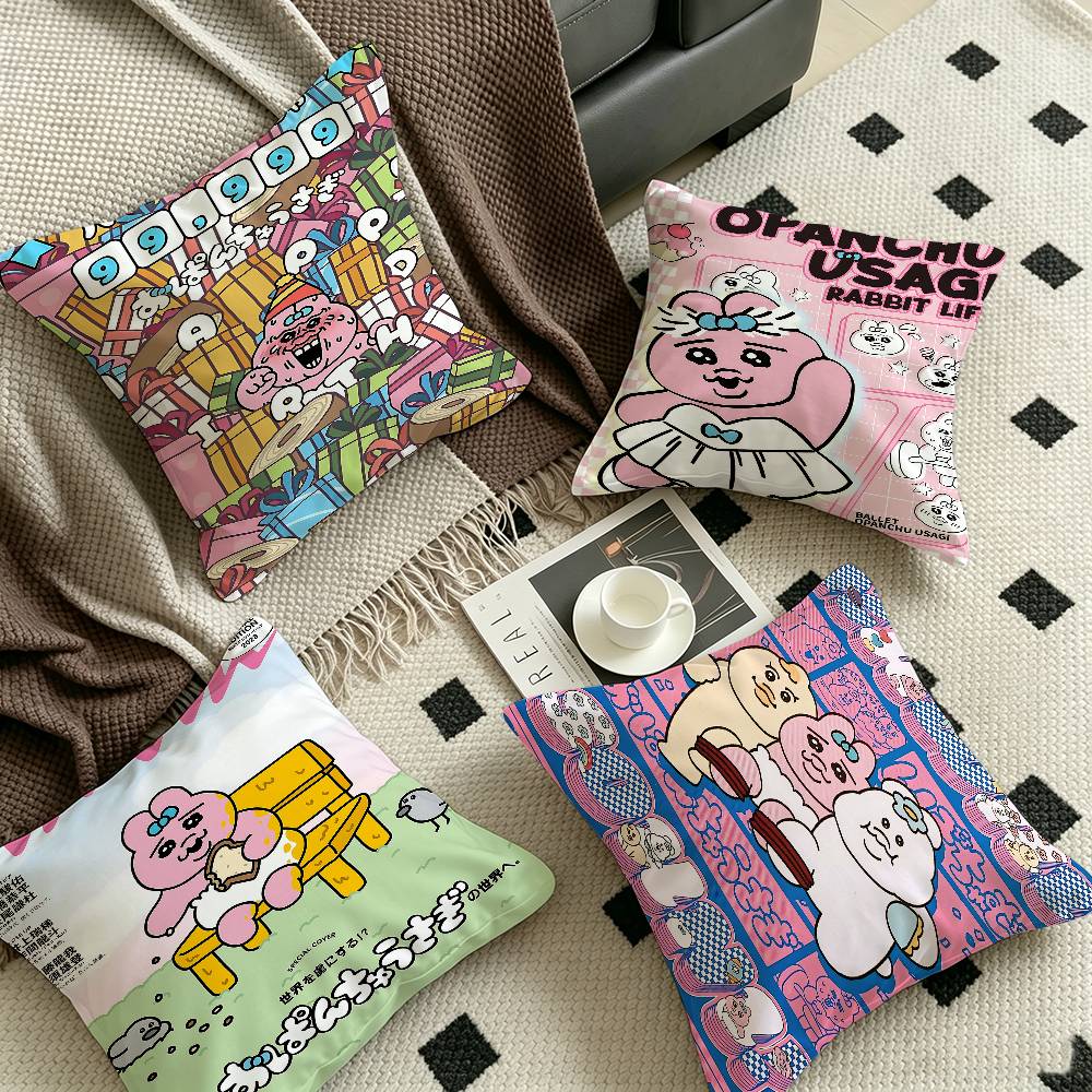OOpanchu Usagi Cute Decorative Room Aesthetics Pillow Case Home Decor Bedroom Sofa Bed Couch Pillow Cover x