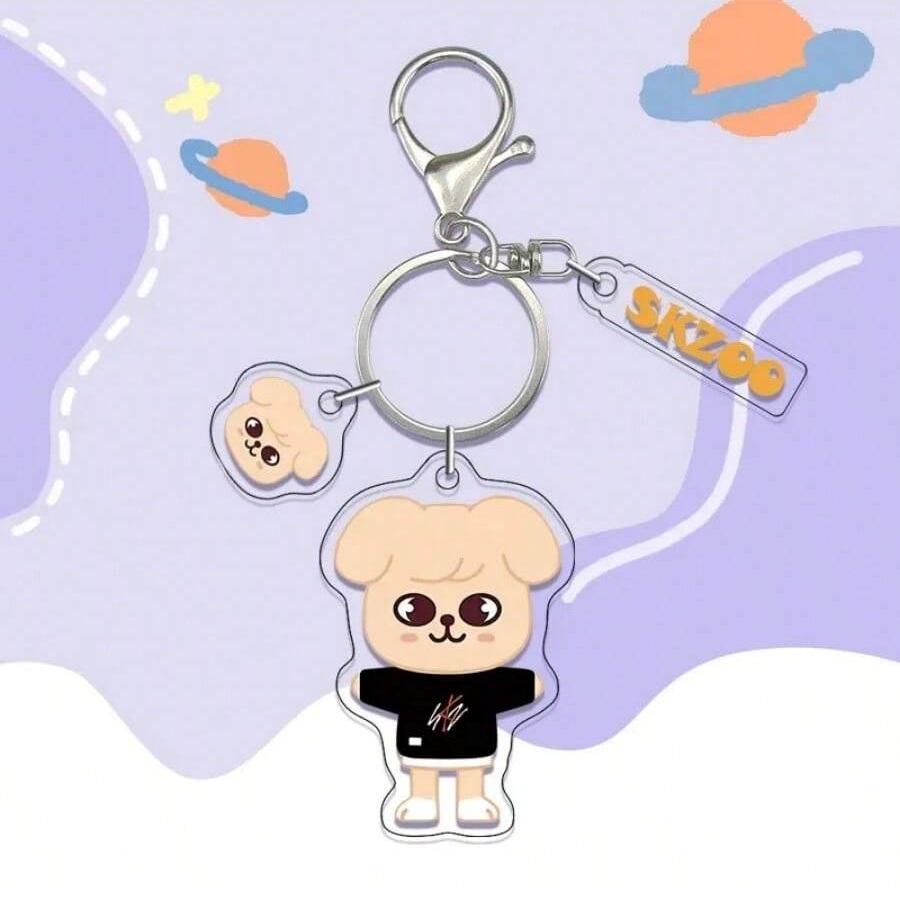 SKZ KPOP STAY peripheral keychain pendant acrylic double-sided pendant, trendy play hanging keychain pendantFan gifts