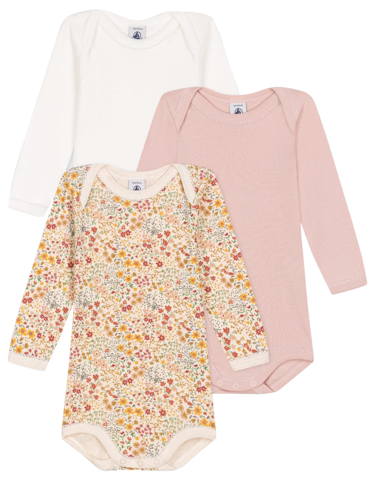 

Long sleeve body set of 3 A0BRG Multicolor 1 6 months 67cm [Petit Bateau]