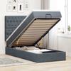 VidaXL Ottoman Bed Frame and Mattress Dark Grey 90x200 Cm Velvet, Bed Frame, Upholstered Bed Frame, Bed Frame 3313518