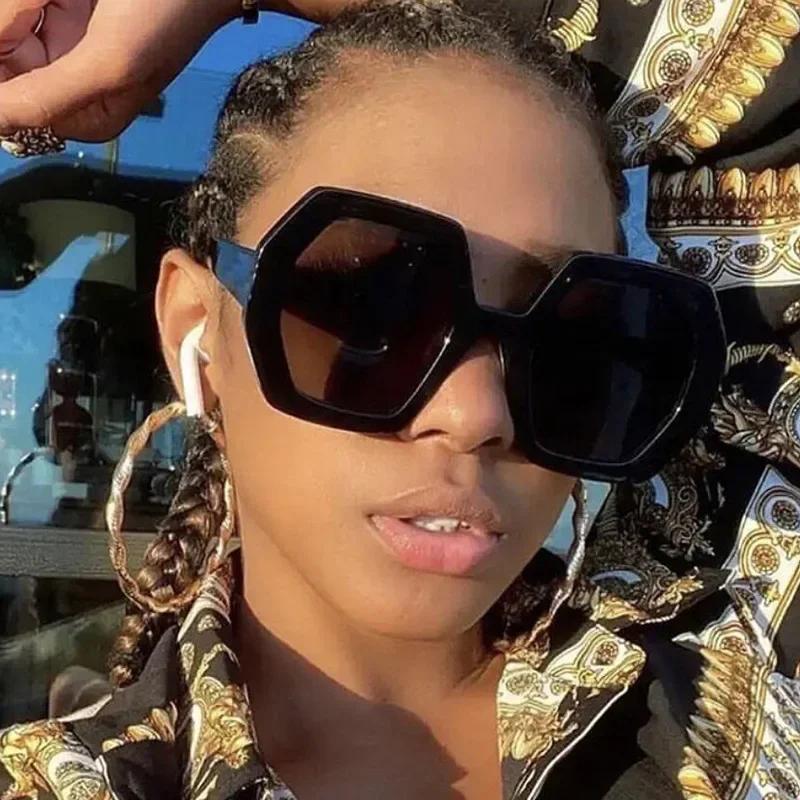 Trendy Oversized Sunglasses for Women Men Luxury Designer Big Frame Shades Vintage Punk Sexy Sun Glasses