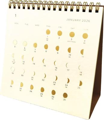 El Commune Matca 2026 Desktop Calendar, Moon Phases, CAL-157
