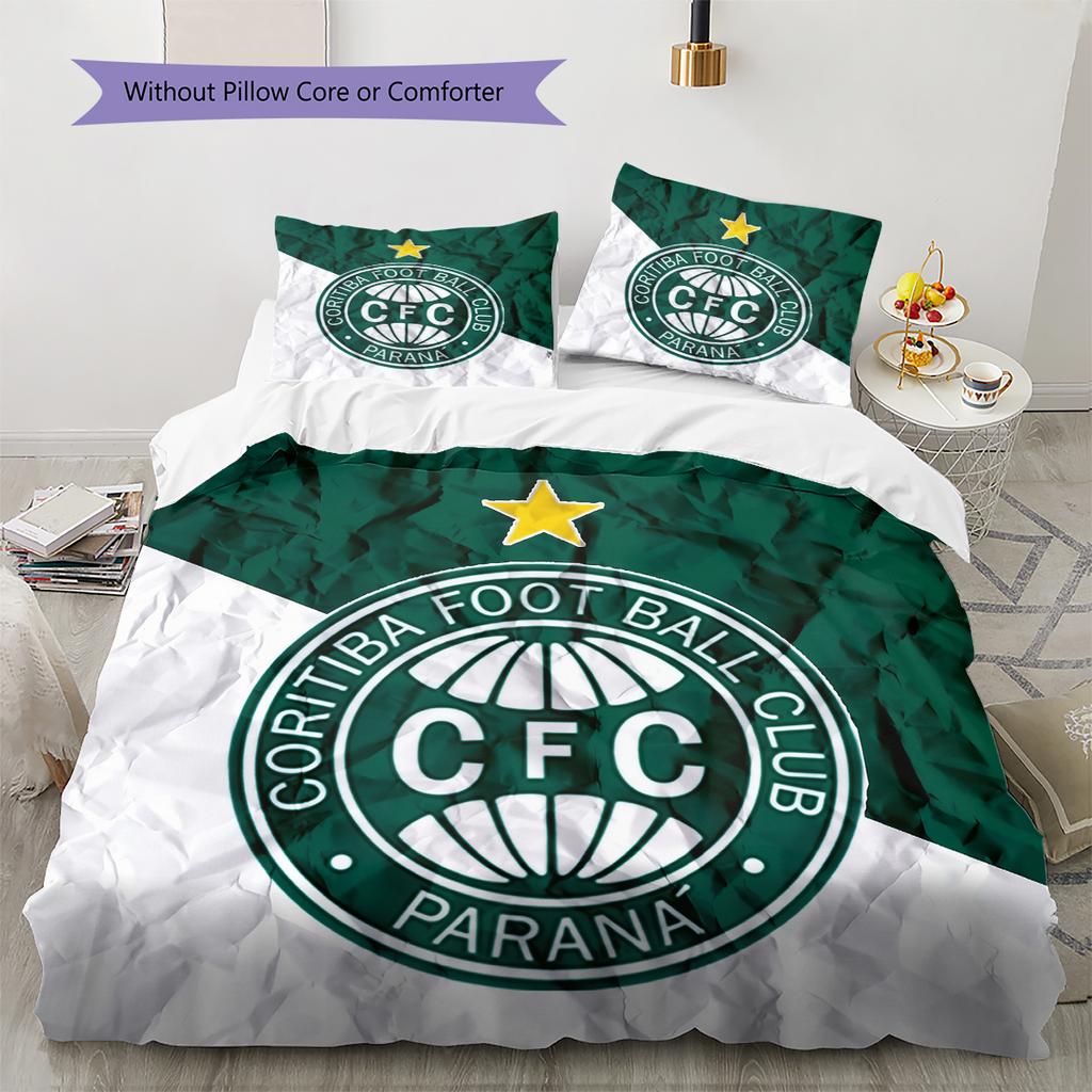 Biancheria da letto con motivo Coritiba FC Decorazione per la casa Regalo di compleanno (1 * copripiumino + 2 * federa, senza nucleo)