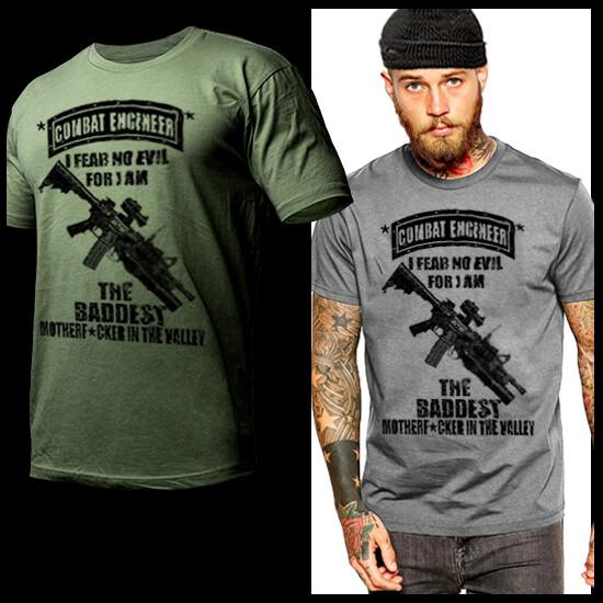 

Combat Engineer T-shirt Army Sapper Breacher pave the way fear no evil tee M