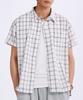 TAKEASY Windowpane Check Overshirt (White)