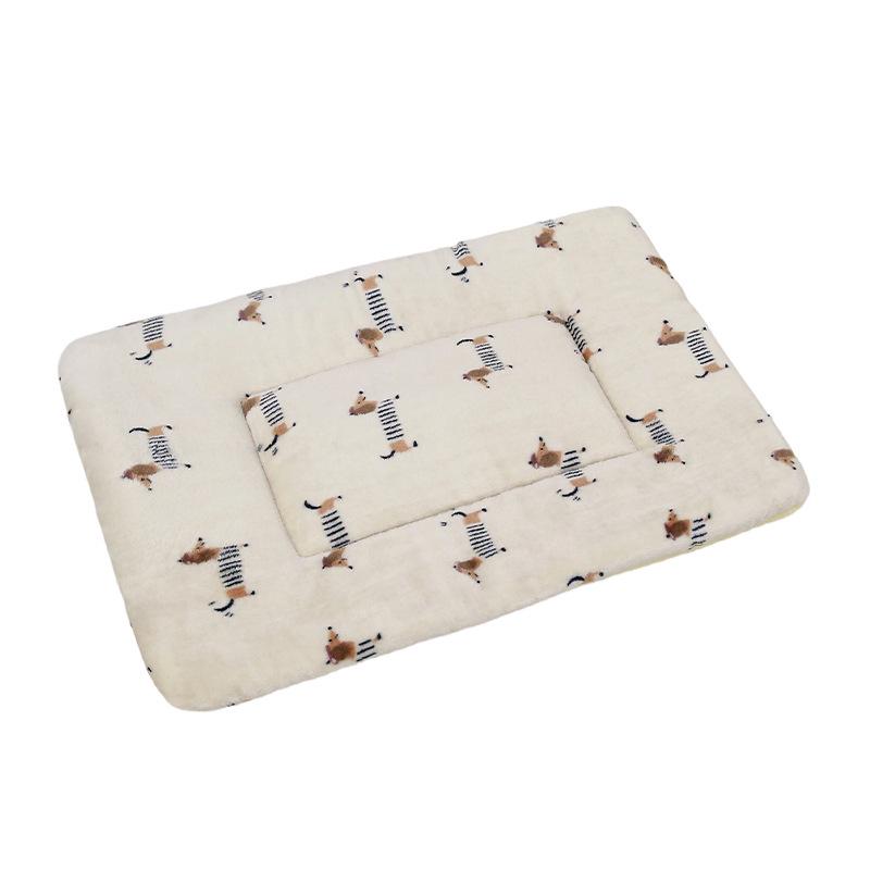 Thick Plush Pet Mat: Cat Bed, Dog Bed, Flannel Blanket, Cotton Sleeping Pad