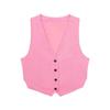2024 Summer Women's Solid Color Fashion Split Vest & Shorts Set