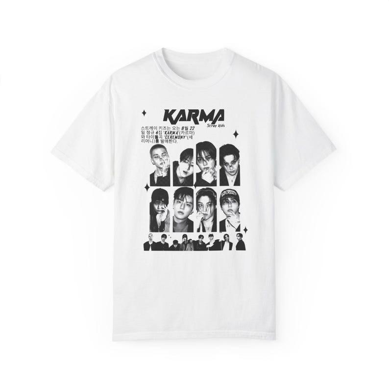 Stray Kids Karma T-shirt Vintage Stray Kids Bootleg SKZ Karma Era Retro Stray Kids Merch Kpop Graphic 90s Style Kpop 4XL