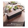 Yamazaki Rin Lid Covered Cutlery Case, Long, Brown, Dustproof, With Dividers, Approx. 32.7 X 7.5 X 8 Cm