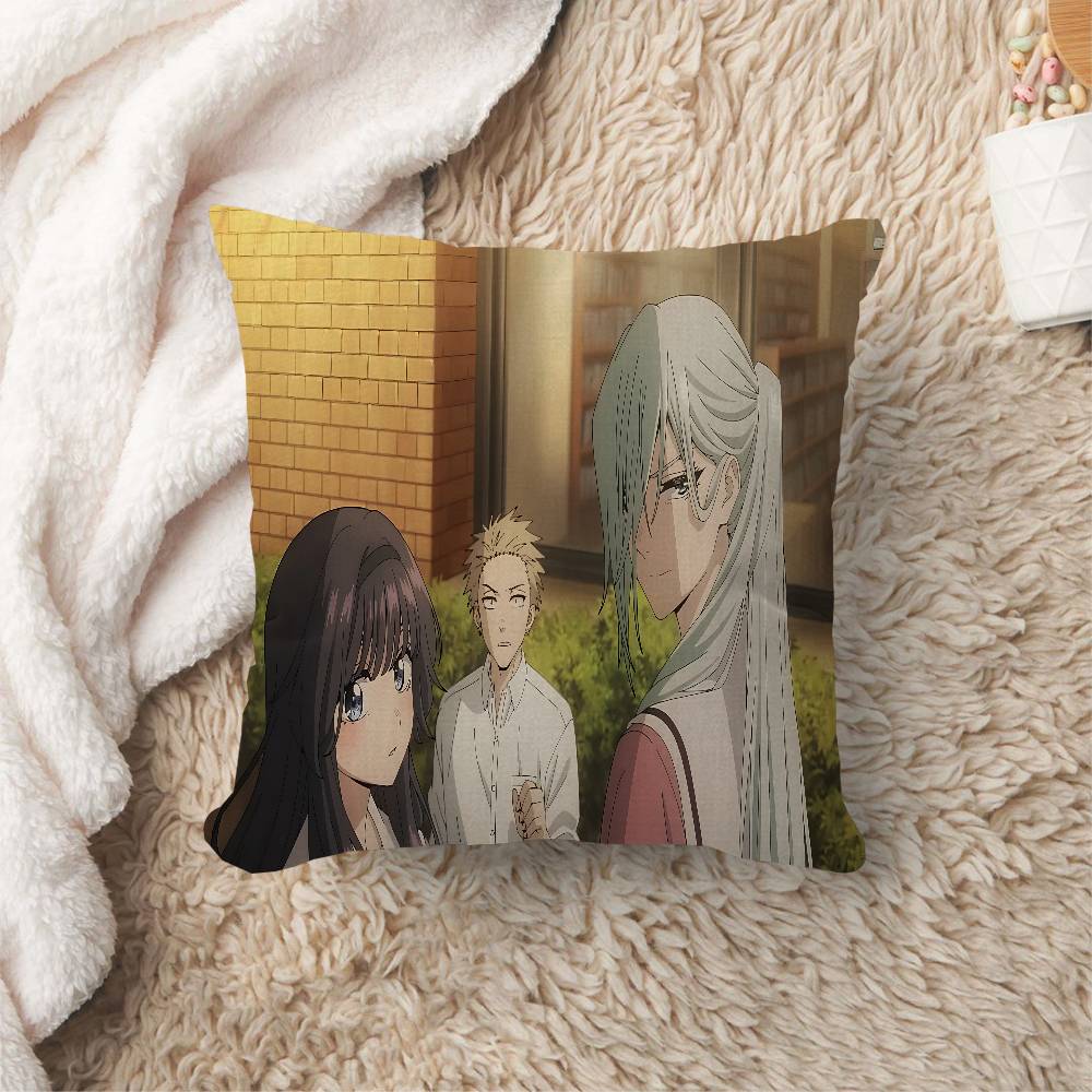 Anime T-The Fragrant Flower Blooms With Dignity Pillow Cushion Cover Pillowcase Living Room Sofa Home Decor Customized