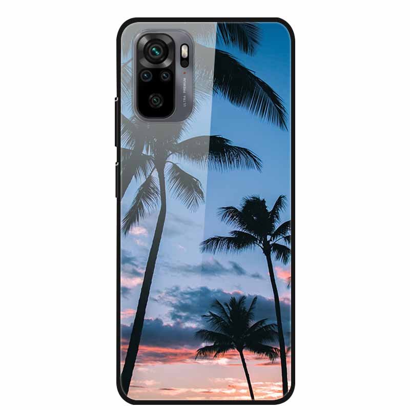Edzett Üveg tok Redmi Note 10 Pro-hoz Fedél Kemény tok Xiaomi Redmi Note10 5G Telefon Tokhoz Note10 Pro Fundas TPU Lökhárító