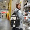 Schoolbag Japanese Small Fresh Backpack Large Capacity Cartoon Girl Junior High School College Student Schoolbag Contrasting Color Original Wind