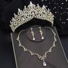 Kvalitní sady korunek pro nevěstu pro ženy diadémy náhrdelník náušnice sada svatebních šatů soupravy svatebních kostýmů příslušenství