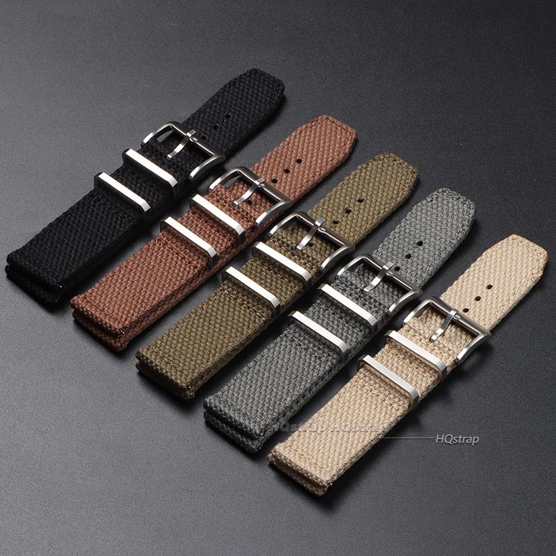 20mm 22mm Baumwoll-Nylon-Uhrenarmband für Casio Herren Militär-Sportband Gewebtes Canvas-Gewebeband für Seiko Schnellverschluss-Armband
