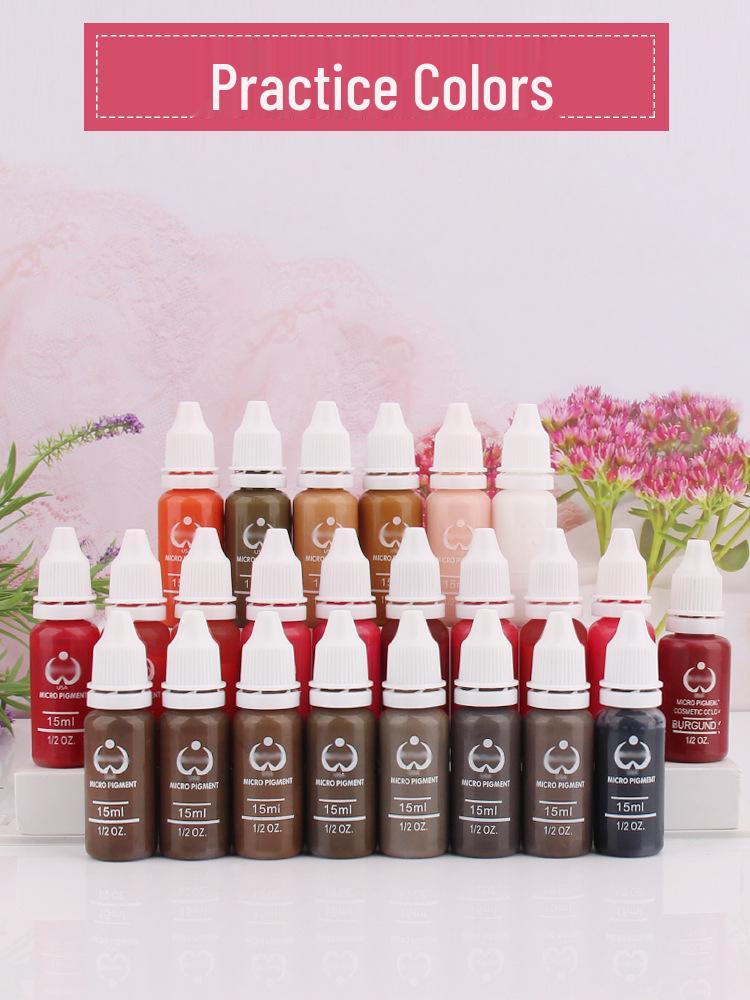 Microblading USA Baode Beginners Pigment Set: Eyebrow, Lip, Practice Colors