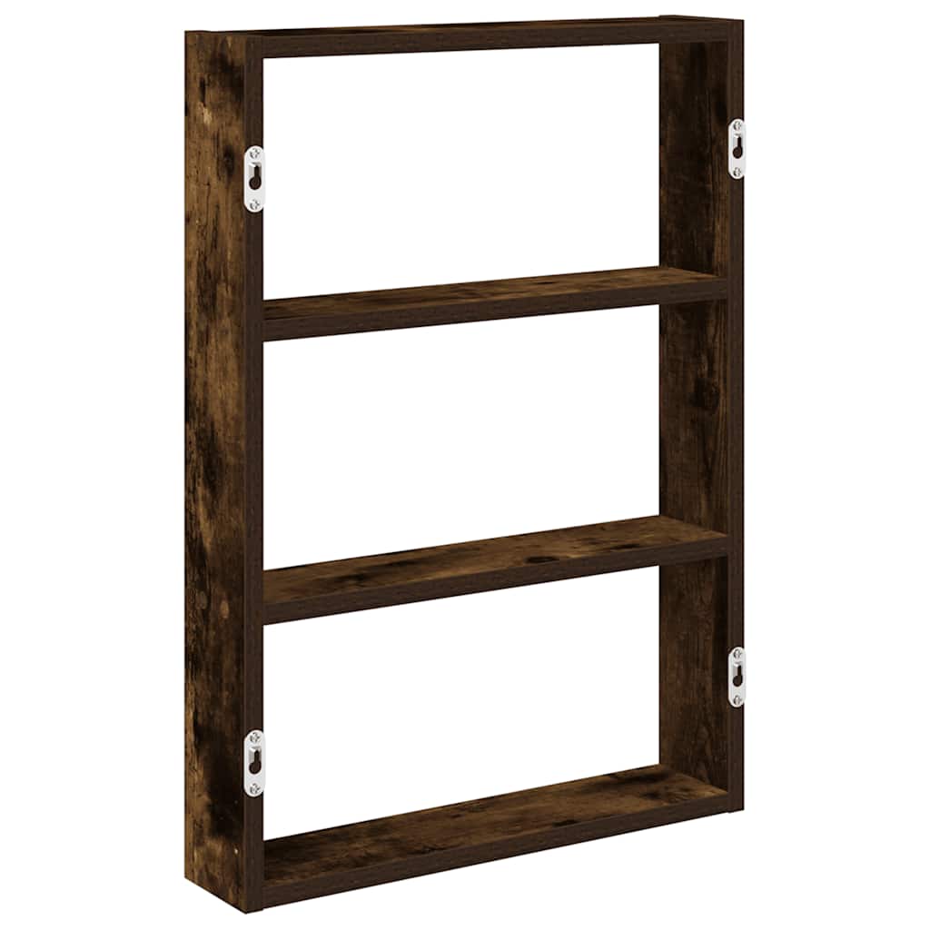 Wall Shelf Smoked Oak 43 X 9 X 60 Cm Wood Based Material