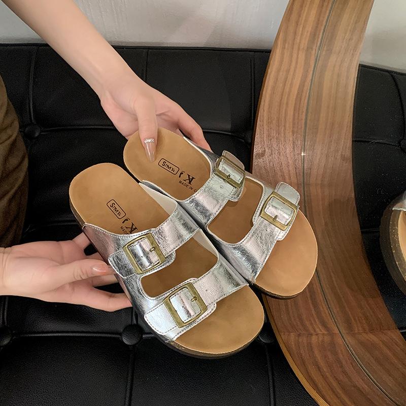 Thick-bottomed Boken slippers women's summer outer wear new casual Mori retro comfortable flat-bottomed outer wear sandals