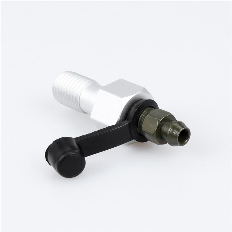 M10x1.25mm Motorcycle Brake Caliper Single Banjo Bolt & Bleed Nipple/Screw Nipple with Aluminum Dust Cap Motorcycles Universal